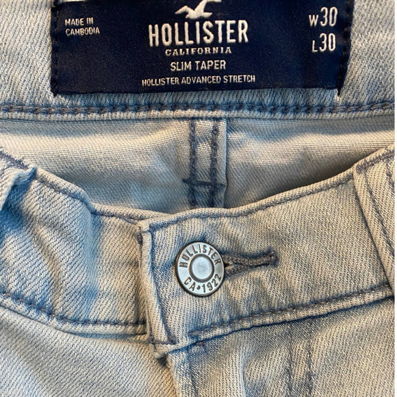 EUC Hollister Light Blue Denim Slim Taper Jeans - Picture 7 of 8